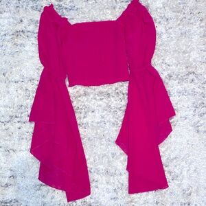 Pink crop top fairy shirt